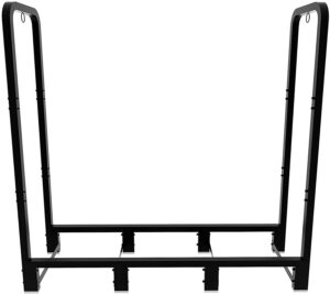 Artibear 4ft Outdoor Firewood Rack, Upgraded Adjustable Heavy Duty Logs Stand Stacker Holder for Fireplace 