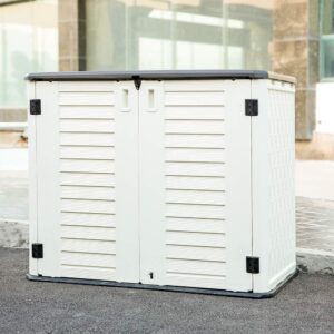 Kinying Outdoor Storage Shed - Horizontal Storage Shed Waterproof for Garden: