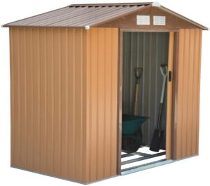 Outsunny 7' x 4' x 6' Garden Storage Shed Outdoor Patio Yard Metal Tool Storage House