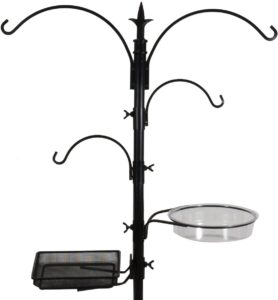 Sorbus Bird Feeding Bath Station, Metal Deck Pole for Bird Feeders